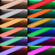 Triple Line RGB & CCT LED-Eckeiste Corner max 70x mehrfarbige 5050 LEDs – & 240x weiße und warmweiße 2835 LEDs – 53,2 W – gesamt je Meter – diffus – CRI 90Ra – 120° 24V DC