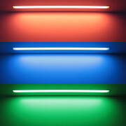Triple Line RGB+CCT-LED Einbau-Leiste Inside-max-II – diffus – 70x farbige 5050 RGB LEDs & 280x weiße und warmweiße CRI90+ 2835 LEDs je Meter – 120° 24V DC