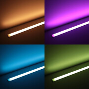 Triple Line RGB+CCT-LED Einbau-Leiste Inside-max-II – diffus – 70x farbige 5050 RGB LEDs & 280x weiße und warmweiße CRI90+ 2835 LEDs je Meter – 120° 24V DC