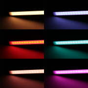 Triple Line RGB+CCT-LED Einbau-Leiste Inside-max-II – diffus – 70x farbige 5050 RGB LEDs & 280x weiße und warmweiße CRI90+ 2835 LEDs je Meter – 120° 24V DC