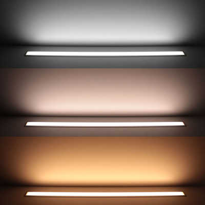 Triple Line RGB+CCT LED Leuchte zum Einbau "Recessed" | diffus | 70x farbige 5050 RGB LEDs & 280x weiße und warmweiße CRI90+ 2835 LEDs je Meter | 120° 24V DC |