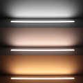 Triple Line RGB+CCT LED Leuchte zum Einbau "Recessed" | diffus | 70x farbige 5050 RGB LEDs & 280x weiße und warmweiße CRI90+ 2835 LEDs je Meter | 120° 24V DC |