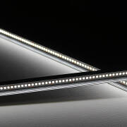 LED Lichtleiste tageslichtweiß | SET inkl. 24V Netzteil | klare Abdeckung Wunschlänge 93cm | 216x 2835 LEDs | 1899 Lumen | 17,1 Watt |