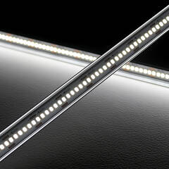 LED Lichtleiste tageslichtweiß | SET inkl. 24V Netzteil | klare Abdeckung Wunschlänge 156cm | 366x 2835 LEDs | 3218 Lumen | 29 Watt |