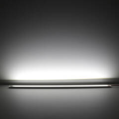 LED Lichtleiste tageslichtweiß | SET inkl. 24V Netzteil | klare Abdeckung Wunschlänge 163cm | 384x 2835 LEDs | 3376 Lumen | 30,4 Watt |