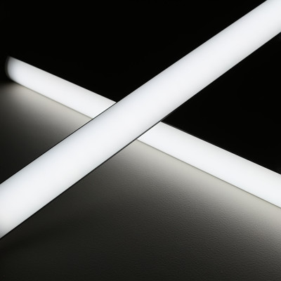 Double Line LED Eck-Leiste "Corner max" | diffus tageslichtweiß | CRI 90+ 24VDC 120° | Wunschlänge 43cm | 56x 5630 LEDs | 1253 Lumen | 12 Watt | Ein- und Ausgangskabel ( zum Verbinden mehrerer LED-Leisten )