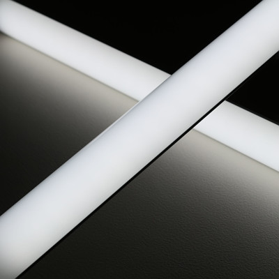 Double Line LED Eck-Leiste "Corner max" | diffus tageslichtweiß | CRI 90+ 24VDC 120° | Wunschlänge 103cm | 140x 5630 LEDs | 3133 Lumen | 29 Watt | Ein- und Ausgangskabel ( zum Verbinden mehrerer LED-Leisten )