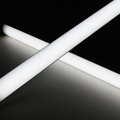 Double Line LED Eck-Leiste "Corner max" | diffus tageslichtweiß | CRI 90+ 24VDC 120° | Wunschlänge 143cm | 196x 5630 LEDs | 4386 Lumen | 41 Watt | nur Eingangskabel (Ausgang geschlossen)