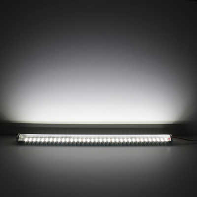 Double Line LED Eck-Leiste "Corner max" | klar tageslichtweiß | CRI 90+ 24VDC 120° | Wunschlänge 83cm | 112x 5630 LEDs | 2506 Lumen | 23 Watt | Ein- und Ausgangskabel ( zum Verbinden mehrerer LED-Leisten )