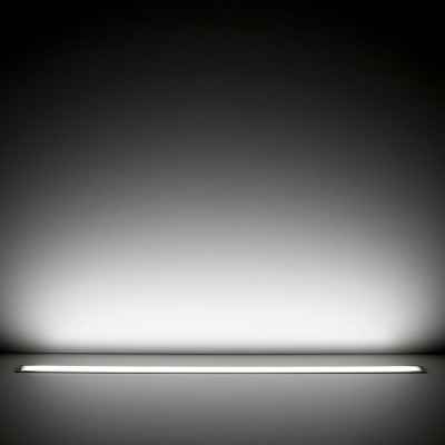 Constant Current LED Einbau-Leiste "Inside" | diffus tageslichtweiß | CRI 90+ 24VDC 120° | Wunschlänge 26cm | 54x 2835 LEDs | 475 Lumen | 4,3 Watt | nur Eingangskabel (Ausgang geschlossen)