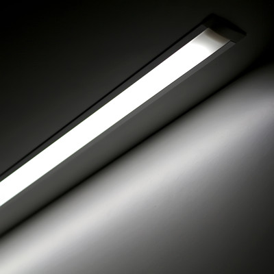 Constant Current LED Einbau-Leiste "Inside" | diffus tageslichtweiß | CRI 90+ 24VDC 120° | Wunschlänge 28cm | 60x 2835 LEDs | 528 Lumen | 4,8 Watt | Ein- und Ausgangskabel ( zum Verbinden mehrerer LED-Leisten )