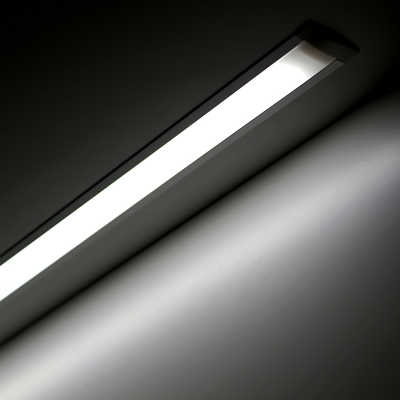 Constant Current LED Einbau-Leiste "Inside" | diffus tageslichtweiß | CRI 90+ 24VDC 120° | Wunschlänge 91cm | 210x 2835 LEDs | 1846 Lumen | 16,6 Watt | Ein- und Ausgangskabel ( zum Verbinden mehrerer LED-Leisten )