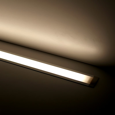 Constant Current LED Einbau-Leiste "Inside" | diffus neutralweiß | CRI 90+ 24VDC 120° | Wunschlänge 38cm | 84x 2835 LEDs | 721 Lumen | 6,7 Watt | Ein- und Ausgangskabel ( zum Verbinden mehrerer LED-Leisten )