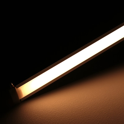 Constant Current LED Einbau-Leiste "Inside" | diffus warmweiß | CRI 90+ 24VDC 120° | Wunschlänge 23cm | 48x 2835 LEDs | 384 Lumen | 3,8 Watt | nur Eingangskabel (Ausgang geschlossen)