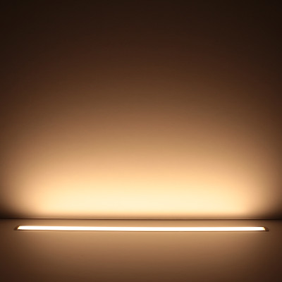 Constant Current LED Einbau-Leiste "Inside" | diffus warmweiß | CRI 90+ 24VDC 120° | Wunschlänge 86cm | 198x 2835 LEDs | 1584 Lumen | 15,7 Watt | Ein- und Ausgangskabel ( zum Verbinden mehrerer LED-Leisten )