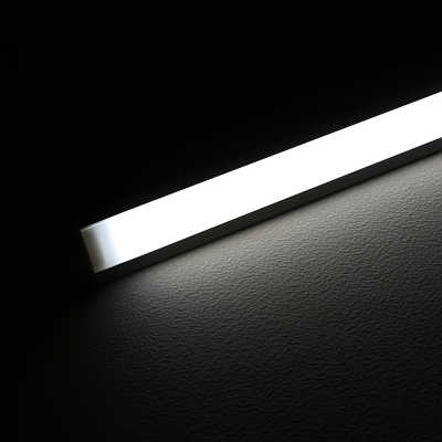 COB LED Einbau-Leiste "Inside" | diffus tageslichtweiß | CRI 90+ 24VDC 180° | Wunschlänge 48cm | 240x COB LEDs | 682 Lumen | 6,8 Watt | Ein- und Ausgangskabel ( zum Verbinden mehrerer LED-Leisten )