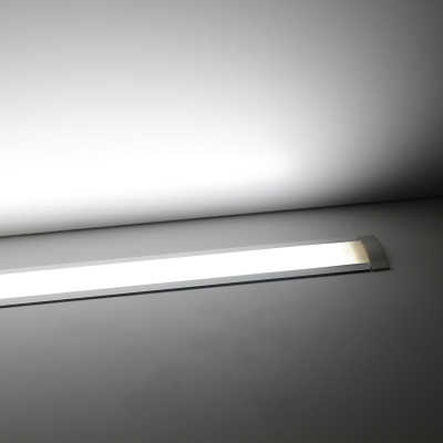 COB LED Einbau-Leiste "Inside" | diffus tageslichtweiß | CRI 90+ 24VDC 180° | Wunschlänge 48cm | 240x COB LEDs | 682 Lumen | 6,8 Watt | Ein- und Ausgangskabel ( zum Verbinden mehrerer LED-Leisten )
