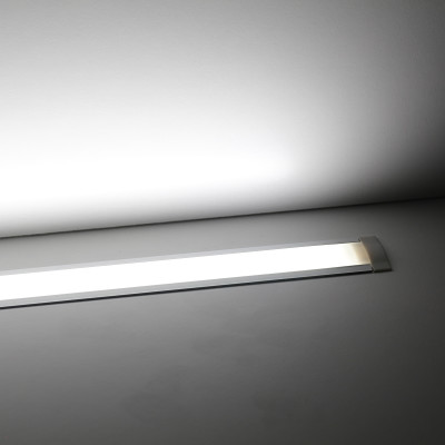 COB LED Einbau-Leiste "Inside" | diffus tageslichtweiß | CRI 90+ 24VDC 180° | Wunschlänge 89cm | 456x COB LEDs | 1295 Lumen | 13 Watt | Ein- und Ausgangskabel ( zum Verbinden mehrerer LED-Leisten )