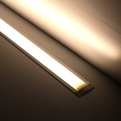 COB LED Einbau-Leiste "Inside" | diffus neutralweiß | CRI 90+ 24VDC 180° | Wunschlänge 21cm | 96x COB LEDs | 259 Lumen | 2,7 Watt | Ein- und Ausgangskabel ( zum Verbinden mehrerer LED-Leisten )