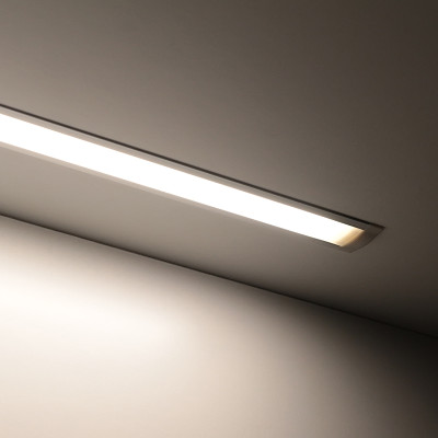 COB LED Einbau-Leiste "Inside" | diffus neutralweiß | CRI 90+ 24VDC 180° | Wunschlänge 26cm | 120x COB LEDs | 324 Lumen | 3,4 Watt | Ein- und Ausgangskabel ( zum Verbinden mehrerer LED-Leisten )