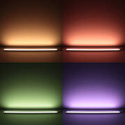RGBW LED Leisten Komplettset | diffus | Farbwechsel & warmweiß | incl. 24V Netzteil und Controller & Fernbedienung Wunschlänge 73cm | 49x RGB LEDs & 98x warmweiße LEDs | 23 Watt gesamt |