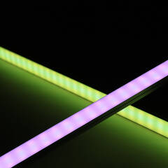 RGBW LED Leisten Komplettset | diffus | Farbwechsel & warmweiß | incl. 24V Netzteil und Controller & Fernbedienung Wunschlänge 143cm | 98x RGB LEDs & 196x warmweiße LEDs | 46 Watt gesamt |