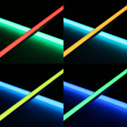 COB LED RGB Lichtleiste Farbwechsel SlimLine – diffus – 840x COB RGB LEDs – 690 Lumen – 15,8 W je Meter – 180° 24V DC