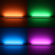 COB RGB LED Eckleiste Corner – diffus – 840x COB RGB LEDs – 690 Lumen – 15,8 W je Meter – 180° 24V DC