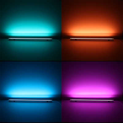 COB RGB LED Eckleiste "Corner" | transparent | 840x COB RGB LEDs - 690 Lumen - 15,8 Watt je Meter | 180° 24V DC |