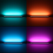 COB RGB LED Eckleiste Corner – transparent – 840x COB RGB LEDs – 690 Lumen – 15,8 W je Meter – 180° 24V DC