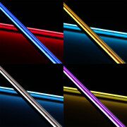 COB RGB LED Eckleiste Corner – transparent – 840x COB RGB LEDs – 690 Lumen – 15,8 W je Meter – 180° 24V DC