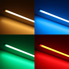 COB RGB LED Einbauleuchte linear Inside – diffus – 840x COB RGB LEDs – 690 Lumen – 15,8 W je Meter – 180° 24V DC