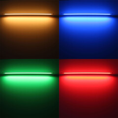 COB RGB LED Einbauleuchte linear Inside – klar – 840x COB RGB LEDs – 690 Lumen – 15,8 W je Meter – 180° 24V DC