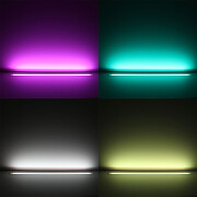 COB RGB LED Einbauleuchte linear Inside – klar – 840x COB RGB LEDs – 690 Lumen – 15,8 W je Meter – 180° 24V DC