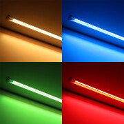 COB RGB LED Einbauleuchte linear Inside – klar – 840x COB RGB LEDs – 690 Lumen – 15,8 W je Meter – 180° 24V DC