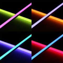 RGB COB LED-Lichtleiste Out-Line IP54 wasserdicht – diffus – 840x COB RGB LEDs – 690 Lumen – 15,8 W je Meter – 180° 24V DC