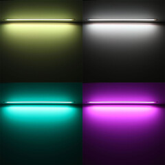 COB LED Einbauleuchte RGB Wet-Line IP54 wasserdicht – klar – 840x COB RGB LEDs – 690 Lumen – 15,8 W je Meter – 180° 24V DC