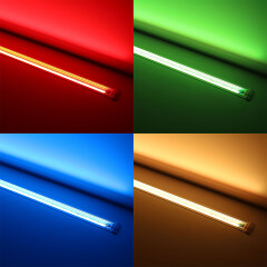 COB LED Einbauleuchte RGB Wet-Line IP54 wasserdicht – klar – 840x COB RGB LEDs – 690 Lumen – 15,8 W je Meter – 180° 24V DC