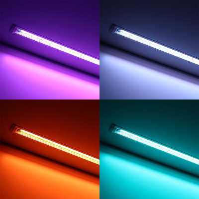 COB LED Einbauleuchte RGB "Wet-Line IP54" | klar | 180° 24V DC | Wunschlänge 48cm | 378x RGB COB LEDs | 311 Lumen gesamt | 7,1 Watt gesamt | nur Eingangskabel (Ausgang geschlossen)