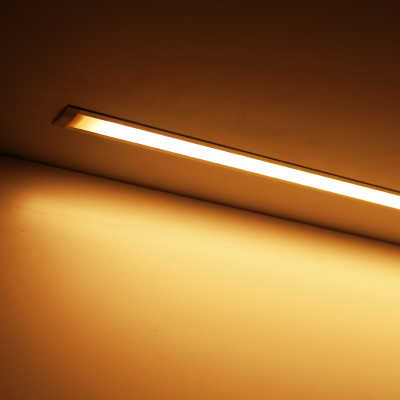 LED Einbau Leiste 230V warmweiß dimmbar | 120x 2835 LEDs - 16 Watt - 1680 Lumen je Meter | diffus | 2700K 120° IP54 |