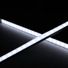 230V LED Leiste flach & dimmbar | diffus | tageslichtweiß 6300K 120° | Fertigung in Wunschlänge 163cm | 192x 2835 LEDs | 2944 Lumen | 26 Watt |