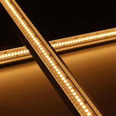High Performance LED-Streifen 24V im Eckprofil Corner transparent – 240 × 2835 LEDs 19 W/m 2878 lm/m – warmweiß 2700 K