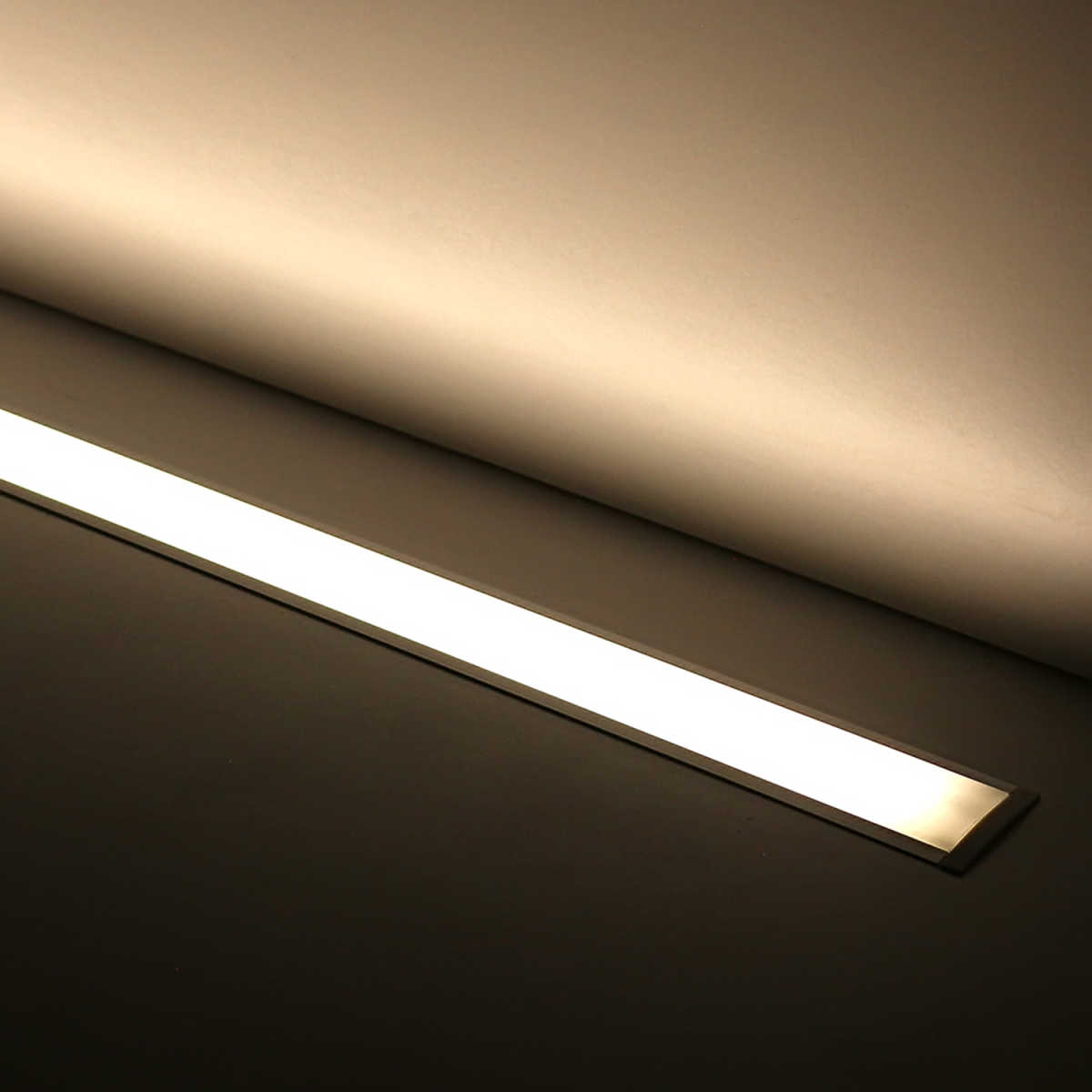Einbau LED Lichtleiste "Inside max" diffus | mit 24V High-Performance LED-Streifen 240x 2835 LEDs 21W/m 3090 lm/m | neutralweiß 4000K |