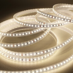 wasserdichter (IP65) 230V LED-Streifen – 120 × 2835 LEDs 16,3 W 1840 lm /m – neutralweiß 4100 K 120° CRI83