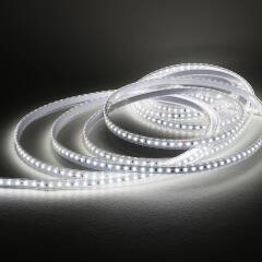 wasserdichter (IP65) 230V LED-Streifen | tageslichtweiß 6300K 120° CRI85 | Maßanfertigung in Länge 0,4m | 48x 2835 LEDs | 736 Lumen | 7 Watt |