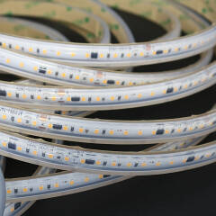 wasserdichter (IP65) 230V LED-Streifen | tageslichtweiß 6300K 120° CRI85 | Maßanfertigung in Länge 0,4m | 48x 2835 LEDs | 736 Lumen | 7 Watt |