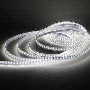 wasserdichter (IP65) 230V LED-Streifen | tageslichtweiß 6300K 120° CRI85 | Maßanfertigung in Länge 5,6m | 672x 2835 LEDs | 10304 Lumen | 91 Watt |