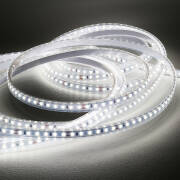 wasserdichter (IP65) 230V LED-Streifen | tageslichtweiß 6300K 120° CRI85 | Maßanfertigung in Länge 12m | 1440x 2835 LEDs | 22080 Lumen | 196 Watt |