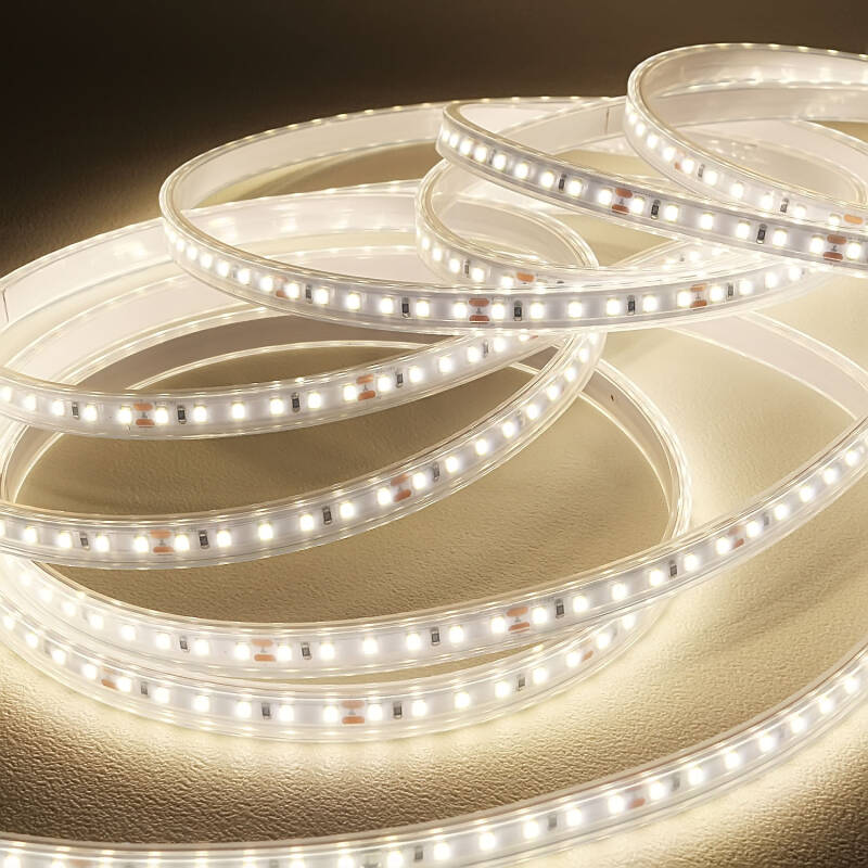 wasserdichter (IP65) 230V LED-Streifen | neutralweiß 4100K 120° CRI83 | Maßanfertigung in Länge 3,6m | 432x 2835 LEDs | 6624 Lumen | 59 Watt |