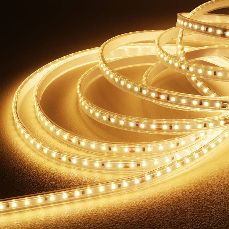 wasserdichter (IP65) 230V LED-Streifen | warmweiß 2700K 120° CRI82 | Maßanfertigung in Länge 2,9m | 348x 2835 LEDs | 4872 Lumen | 48 Watt |